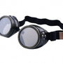 6569 - Ochelari steampunk, pilot aviator motocicilist, negru
