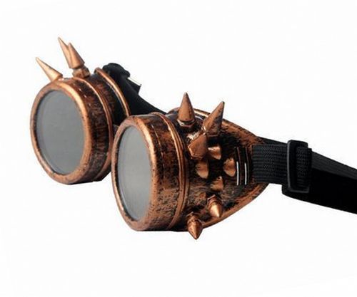 6568 - Ochelari steampunk, pilot aviator motocicilist, cupru