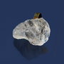 Inel Masiv cu Quartz  de stanca brut cu baza bronz reglabila - piesa statement -