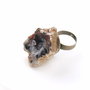 Inel statement cu geoda coco ocho cu cristale de quartz