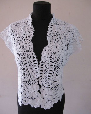 bolero alb MARIA crosetata manual