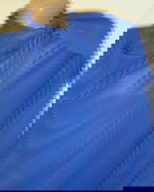 Bluza din matase albastru regal