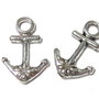 Pandantiv metalic, ancora, argintiu antichizat, 20x13x3 mm
