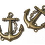 Pandantiv metalic, ancora, bronz, 30x27 mm