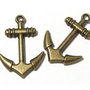 Pandantiv metalic, ancora, bronz, 28.5x20 mm