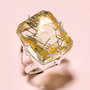 Inel argint si cuart golden rutile