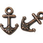 Pandantiv metalic, ancora, cupru, 20x13x3 mm