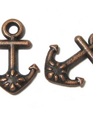 Pandantiv metalic, ancora, cupru, 20x13x3 mm
