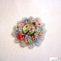 Brosa camp cu flori multicolore - Martisor - vandut