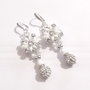 Cercei mireasa cu cristale Swarovski, margele placate argint si rhinestone