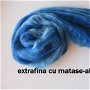 lana extrafina cu matase- albastru-50g