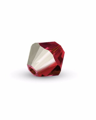 Cristale din sticla, biconice, 2 mm, AB, ruby