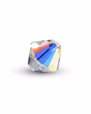 Cristale din sticla, biconice, 2 mm, AB, gri