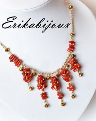 Colier red coral