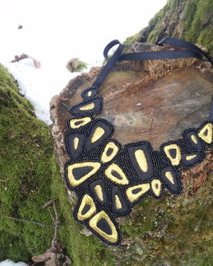 ''Black&Gold Statement Necklace''