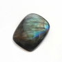 Cabochon Labradorit Rectangular  rotunjit ( pernuta)  flashy nuante de albastru, ocru auriu si verde - L0RRC