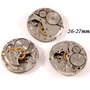 6593 - (3buc) Mecanism ceas, steampunk, rotite ceas, aliaj metalic argintiu