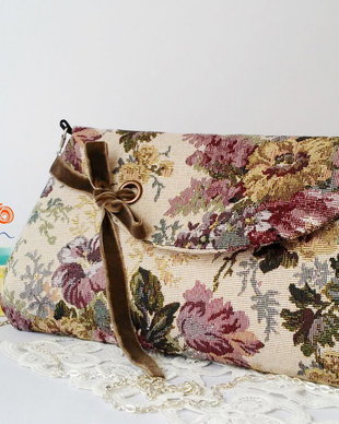 Poseta plic vintage roses - pentru comanda