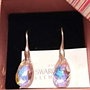 Cercei argint 925 cu piatra Swarovski Pear 16 mm
