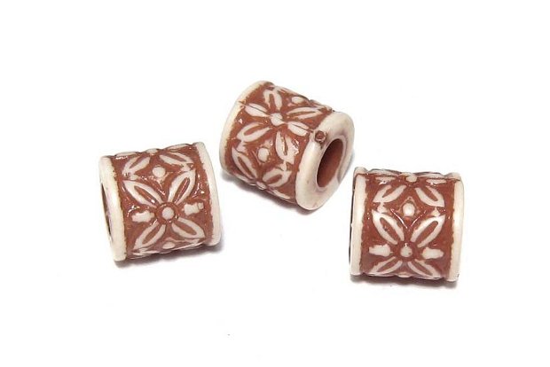 Margele din acril, antic style, 8x8 mm