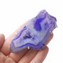 Pandant  masiv  agata druzy  violet pastel cu alb