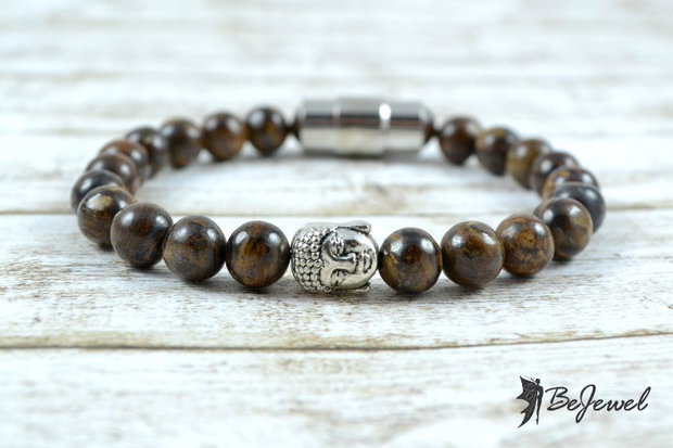 Bratara barbateasca cu bronzit ''Buddha''