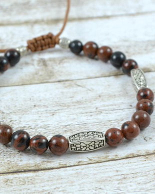 Bratara barbateasca jasp- '' Blood Jasper''