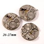 6599 - (3buc) Mecanism ceas, steampunk, rotite ceas, aliaj metalic argintiu