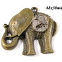 6604 - Pandantiv, elefantel, mecanism ceas, steampunk, aliaj metalic bronz