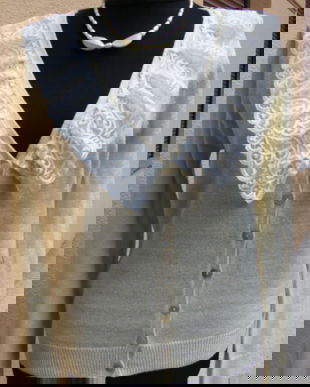 Cardigan cu lurex si dantela-Romance