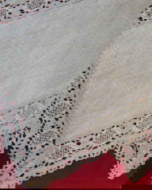 Traversa rustica cu dantela