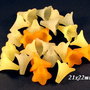 6615 - (24buc) MIX Flori clopotel acril frosted 21x22mm