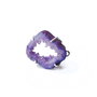 Conector cu agata & quartz druzy mov  in rama argintata