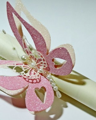 Invitatie botez ,nunta rulata cu fluture July Butterfly
