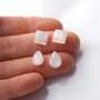 Mix cabochoane moonstone albastru si rainbow -  4 buc - MB44