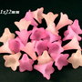 6616 - (24buc) MIX Flori clopotel acril frosted 21x22mm