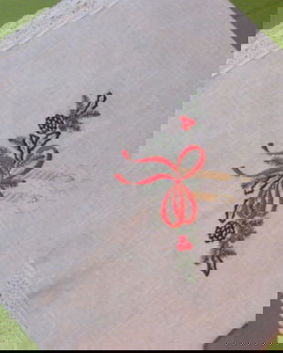 Fata de masa cu broderie -Craciun