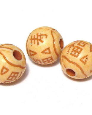 Margele din acril, antic style, 10 mm