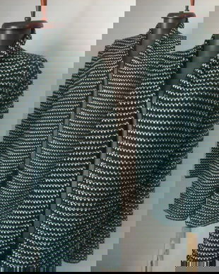 CARDIGAN LANA ALB NEGRU