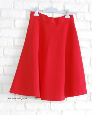 Fusta Midi Clos Rosie – cu buzunare