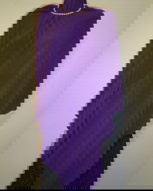 Esarfa matase naturala violet-indigo