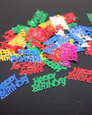 Confetti happy birthday