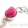 Bratara argintata&piatra solar quartz rubiniu