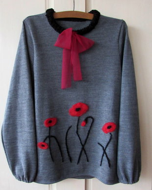 Bluza tricot cu lana impaslita`Maci~