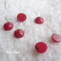 Cabochon rosu din pasta de coral aprox 4x8 mm