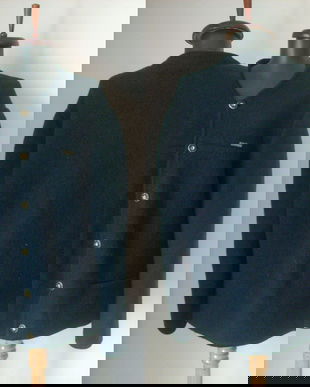 Sacou bavarez stofa lana fiarta bleumarin