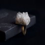 Inel quartz cluster cristale - provenienta Herja - Maramures