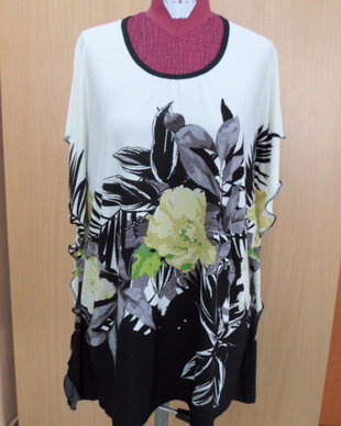 bluza black leaves