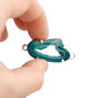 Conector cu agata druzy teal in rama argintata