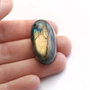 Cabochon Labradorit Oval flashy  ocru auriu cu putin albastru - OVL002